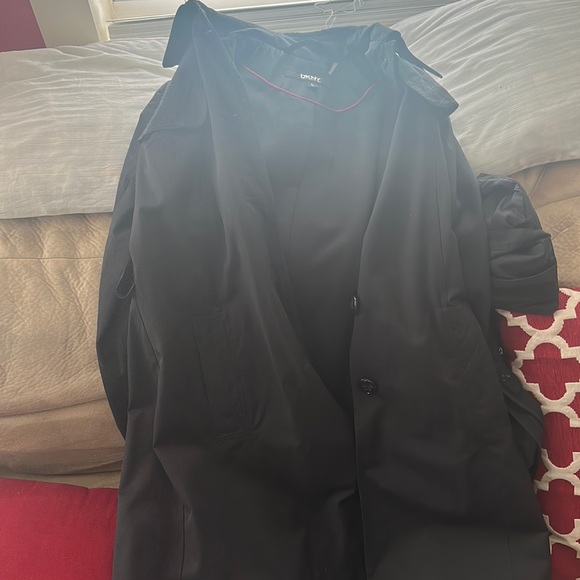 Black DKNY trench coat - Picture 1 of 3